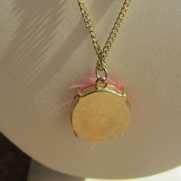 *MUST BUNDLE* Synthetic 3/4-inch Red Stone Amulet Necklace - Picture 3 of 4